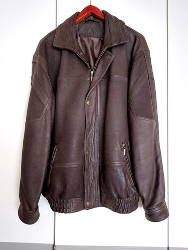 Sportliche herrenlederjacke - sportliche,