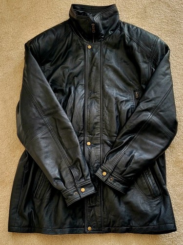 Luxus lederjacke parka - luxus,