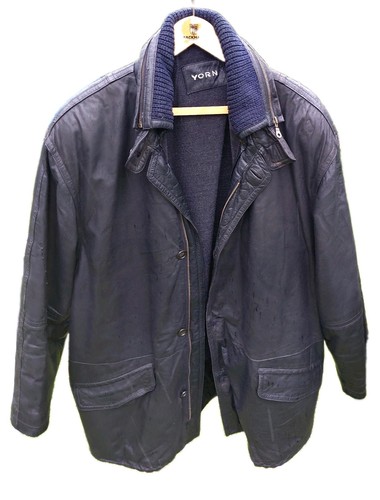 Yorn herren lederjacke - lederjacke, schwarz